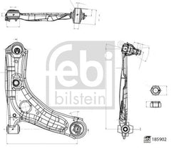 Querlenker Vorderachse rechts für CITROËN PEUGEOT TOYOTA C1 II 108 AYGO