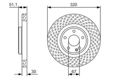 Bremsscheibe Vorderachse für INFINITI MERCEDES-BENZ Q30 QX30 A-KLASSE CLA Coupe
