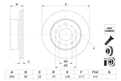 Bremsscheibe Hinterachse für CITROËN FIAT OPEL PEUGEOT JUMPER II Bus Kasten