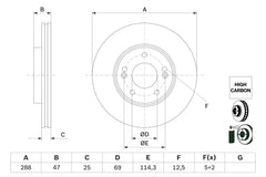 Bremsscheibe Vorderachse für HYUNDAI KIA i10 I i30 FASTBACK Hatchback Van Kombi