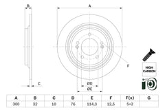 Bremsscheibe Hinterachse für HYUNDAI KIA KONA Kasten/SUV NIRO I OPTIMA