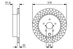 Bremsscheibe Hinterachse für SUBARU IMPREZA Schrägheck Stufenheck WRX
