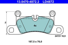 Bremsbelagsatz Scheibenbremse Hinterachse für PORSCHE VW CAYENNE TOUAREG VAN