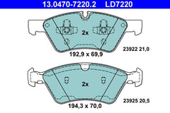 Bremsbelagsatz Scheibenbremse Vorderachse für MERCEDES-BENZ E-KLASSE T-Model