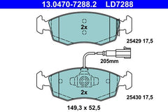 Bremsbelagsatz Scheibenbremse Vorderachse für FIAT 500 C PUNTO EVO
