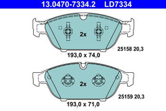 Bremsbelagsatz Scheibenbremse Vorderachse für AUDI A6 C7 Avant A7 Sportback A8