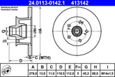 2x Bremsscheibe Vorderachse für VW TRANSPORTER T3 Kasten Pritsche/Fahrgestell