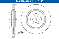 2x Bremsscheibe Hinterachse für HYUNDAI SANTA FE IV Kasten/SUV