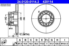 2x Bremsscheibe Vorderachse für VW LT 28-35 I Kasten Pritsche/Fahrgestell Bus
