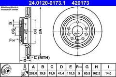 2x Bremsscheibe Hinterachse für FIAT OPEL SAAB CROMA SIGNUM CC VECTRA C Caravan