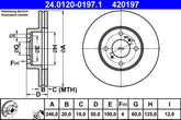 2x Bremsscheibe Vorderachse für SUZUKI BALENO Schrägheck Kombi LIANA