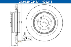 2x Bremsscheibe Hinterachse für BMW MINI 1 2 Active Tourer Gran Coupe X1 X2 Van