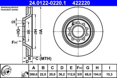 2x Bremsscheibe Hinterachse für AUDI A4 B6 Avant B7 Cabriolet