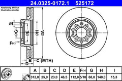 2x Bremsscheibe Vorderachse für SKODA VW SUPERB I PASSAT B5 Variant B5.5