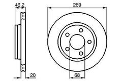 2x Bremsscheibe Hinterachse für AUDI 100 C3 Stufenheck Avant 200 A8 D2