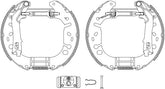 Bremsbackensatz Hinterachse für OPEL GERMAN E CARS ADAM CORSA D
