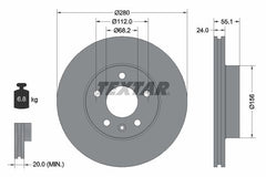 2x Bremsscheibe Vorderachse für VW CALIFORNIA T4 Camper TRANSPORTER Kasten Bus