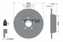2x Bremsscheibe Hinterachse für MERCEDES-BENZ S-KLASSE Coupe