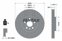2x Bremsscheibe Vorderachse für CITROËN FIAT LANCIA PEUGEOT C8 Van JUMPY I