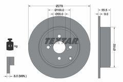 2x Bremsscheibe Hinterachse für TOYOTA COROLLA Stufenheck Kombi
