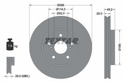 2x Bremsscheibe Vorderachse für TOYOTA AVALON Stufenheck CAMRY PREVIA II SIENNA