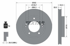 2x Bremsscheibe Vorderachse für KIA SORENTO I VAN