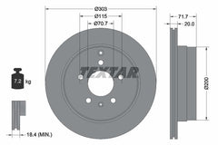 2x Bremsscheibe Hinterachse für CHEVROLET OPEL SUZUKI CAPTIVA Van SPORT