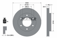 2x Bremsscheibe Vorderachse für MITSUBISHI PAJERO IV Van