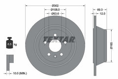 2x Bremsscheibe Hinterachse für VOLVO S80 II V70 III XC70 VAN