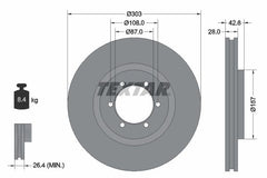 2x Bremsscheibe Vorderachse für HYUNDAI TERRACAN