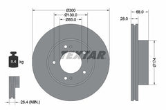 2x Bremsscheibe Vorderachse für SSANGYONG RODIUS I II VAN STAVIC