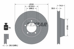 Bremsscheibe Hinterachse rechts für PORSCHE 911 Cabriolet Targa