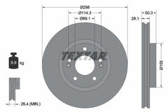 2x Bremsscheibe Vorderachse für HYUNDAI SANTA FÉ II Kasten/SUV