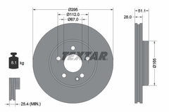 2x Bremsscheibe Vorderachse für MERCEDES-BENZ A-KLASSE B-KLASSE Sports Tourer