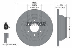 2x Bremsscheibe Hinterachse für ISUZU SAAB CHEVROLET ASCENDER 9-7X TRAILBLAZER