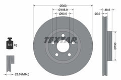 2x Bremsscheibe Vorderachse für FORD TOURNEO CONNECT / GRAND V408