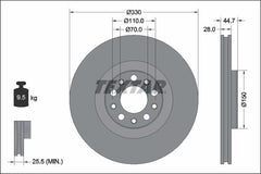2x Bremsscheibe Vorderachse für ALFA ROMEO GIULIA STELVIO