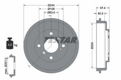 2x Bremstrommel Hinterachse für FORD FIESTA Stufenheck VI KA+ III Van