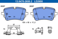 Bremsbelagsatz Scheibenbremse Hinterachse für AUDI VW A6 Allroad C8 Avant A7
