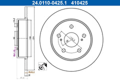 2x Bremsscheibe Hinterachse für TOYOTA SUZUKI COROLLA Kombi Schrägheck