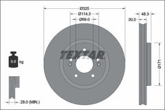 2x Bremsscheibe Vorderachse für HYUNDAI KIA TUCSON SPORTAGE V