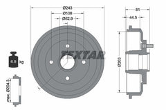 2x Bremstrommel Hinterachse für FORD MAZDA FIESTA V FUSION Van 2