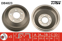 2x Bremstrommel Hinterachse für CITROËN FIAT PEUGEOT C25 Kasten