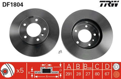 2x Bremsscheibe Vorderachse für DAIMLER JAGUAR XJ 40, 81