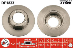 2x Bremsscheibe Vorderachse für LAND ROVER 90 I 110/127 Pick-up DEFENDER