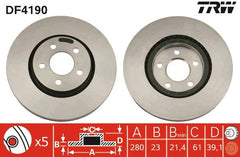 2x Bremsscheibe Vorderachse für CHRYSLER PT CRUISER Cabriolet