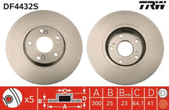 2x Bremsscheibe Vorderachse für HONDA ACCORD VII Tourer CR-V II