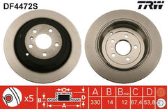 2x Bremsscheibe Hinterachse für MERCEDES-BENZ M-KLASSE R-KLASSE