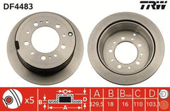 2x Bremsscheibe Hinterachse für TOYOTA LEXUS LAND CRUISER 100 LX