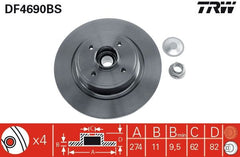 2x Bremsscheibe Hinterachse für RENAULT SCÉNIC II GRAND